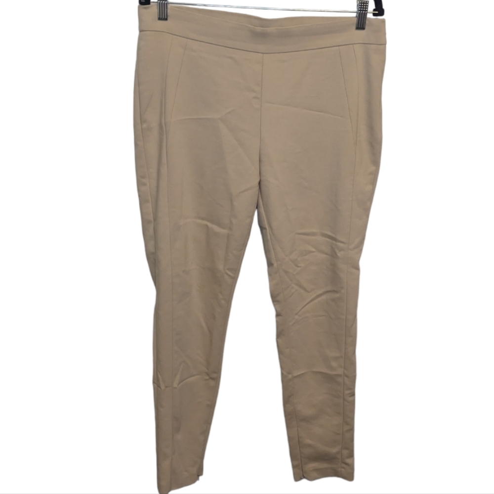 MNG Mango Suit Women's Beige Zip Ankle Pants Size 12 🤎